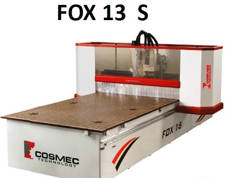 Cosmec Fox 13s CNC Closed Bridge Fixed Table Router