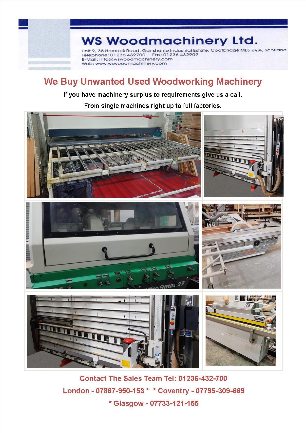 We Buy Used Wood Working Machinery Sell Us Your Wood Machinery